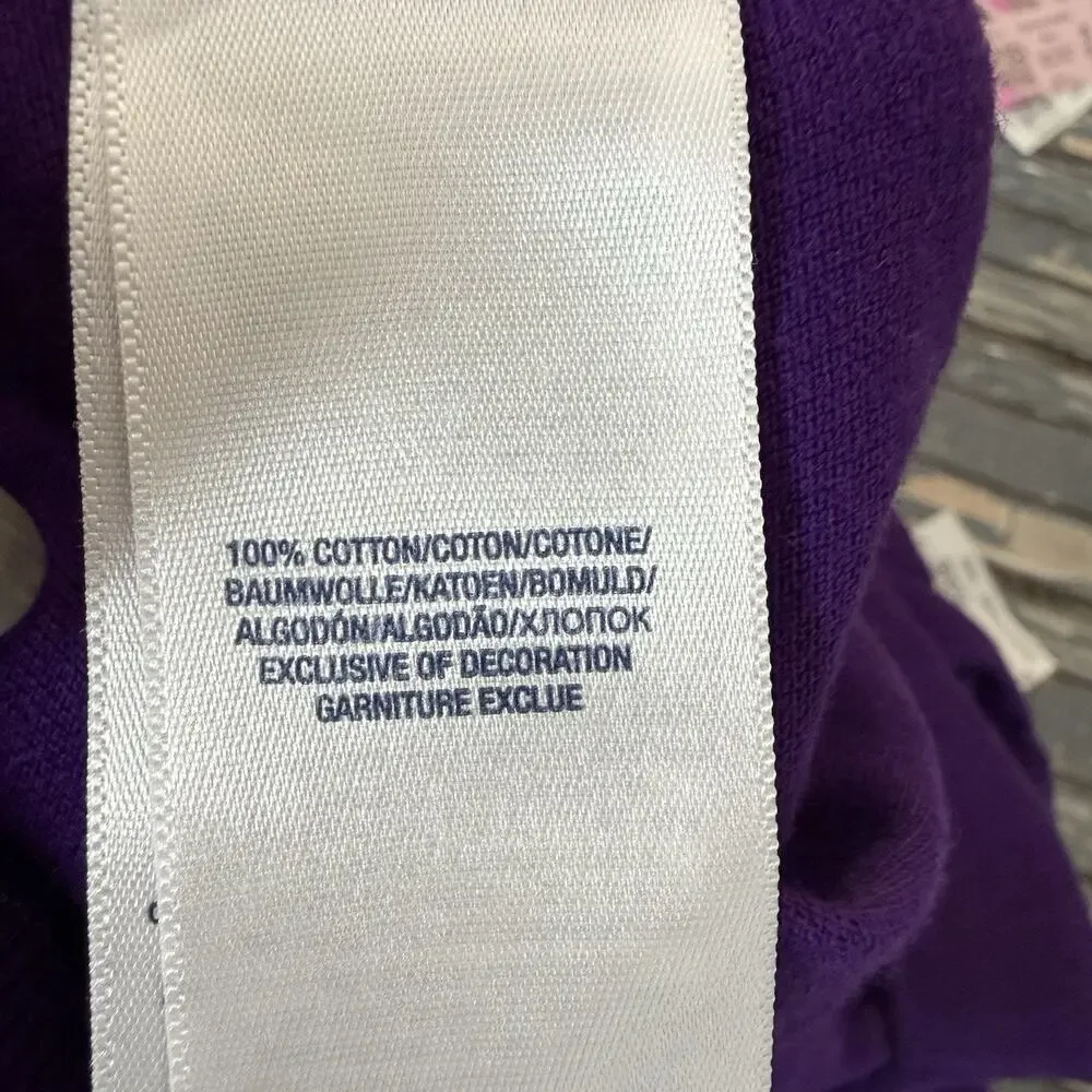 Ralph Lauren Girls Purple Sleeveless Romper Plaid Belt Size Med (8-10)